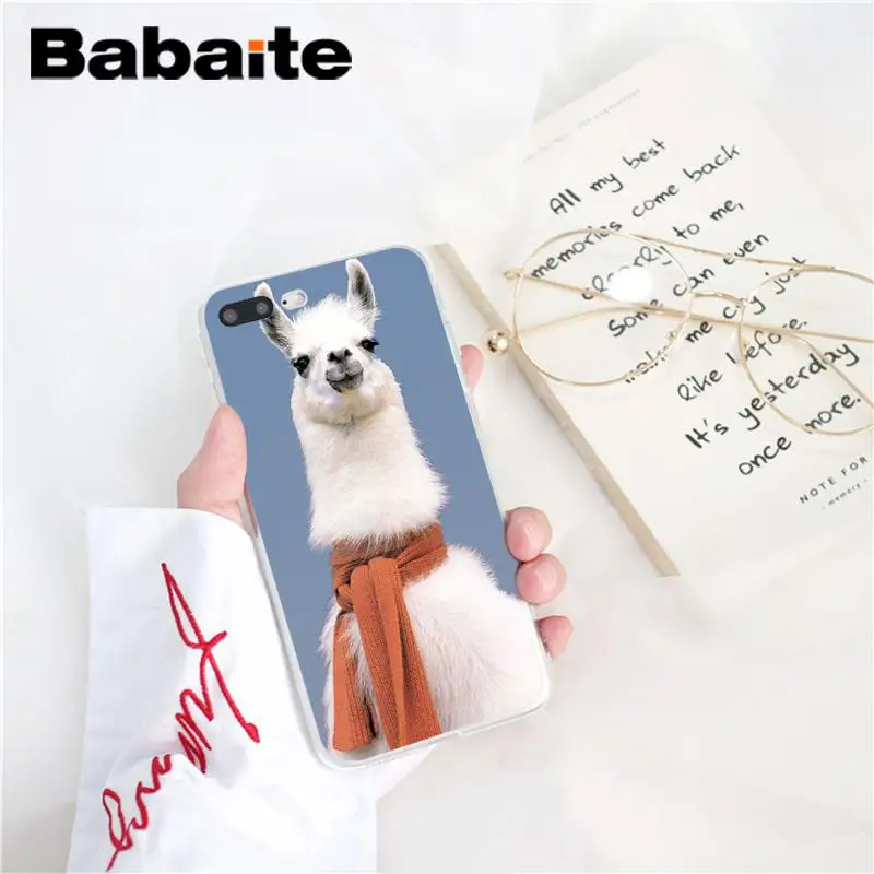 Babaite Lama Llama Alpacas животный черный мягкий чехол для телефона из ТПУ чехол для iPhone 8 7 6 6S Plus X XS MAX 5 5S SE XR 10 Fundas Capa