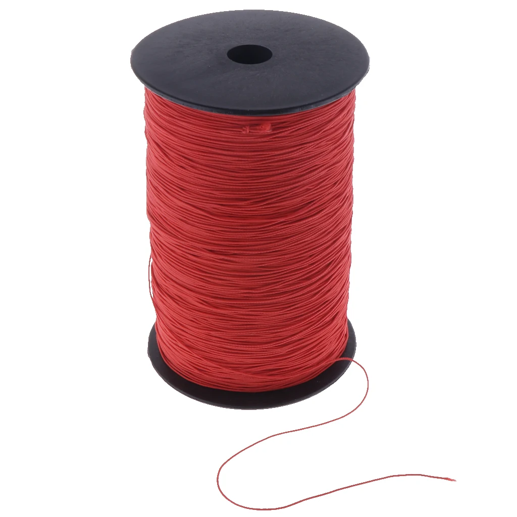 

Black/Red, 1000 Meters Polyester Elastic Cords Stretchy Fabric String for Handmade Projects Supplies, DIA: 0.8mm