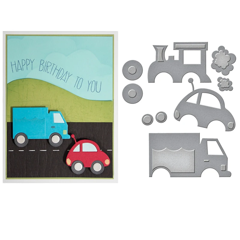 

1Set Vehicle Car Shape Metal Cutting Dies Stencils For DIY Scrapbooking Embossing Decorative Paper Cards Handcraft Tools
