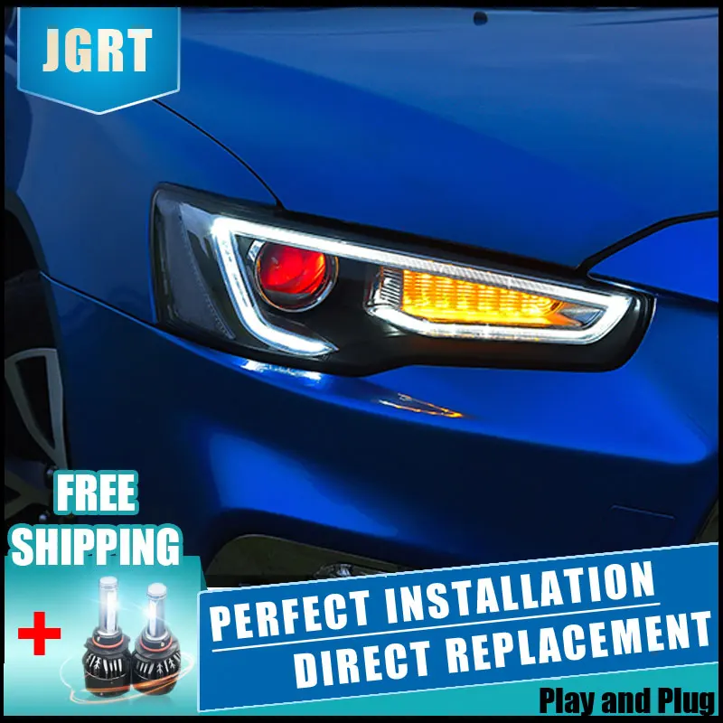  2PCS LED Headlights For Mitsubishi Lancer-ex 09-16 Car Led Lights Double Xenon Lens Car Accessories - 32909919850