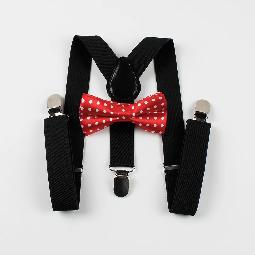 Mantieqingway Children Suspenders Kids Braces Suspenders Bow Tie Sets