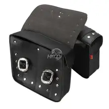Black PU Leather Motorcycle Saddle Tool Bag For Harley Street Glide Road King Touring Electra Road Glide Touring