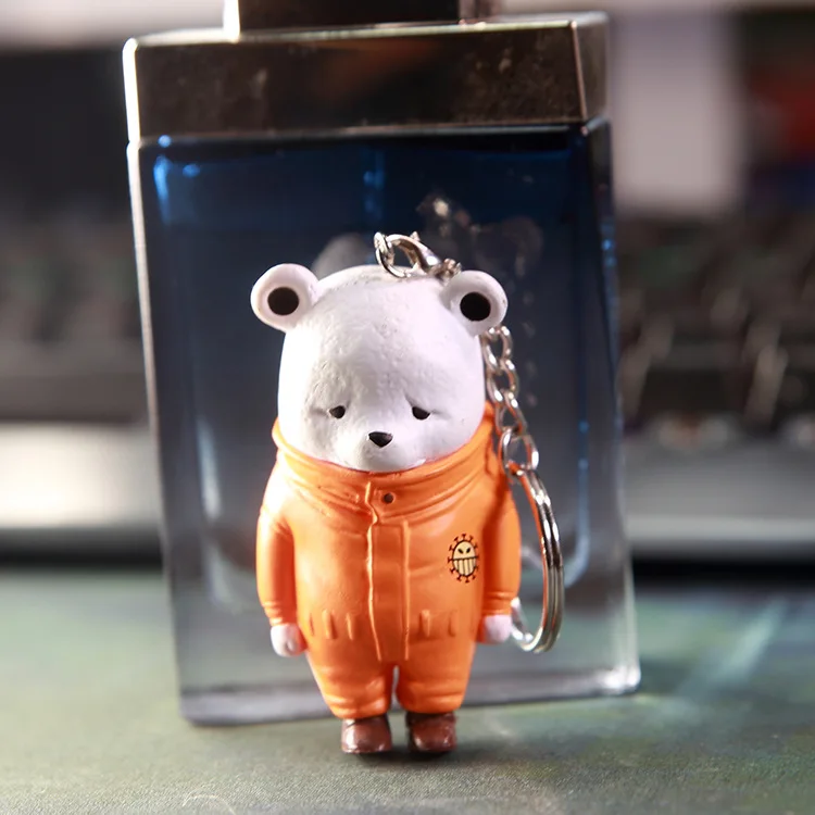 

One Piece PVC Anime Figure pirates regiment of hearts apology Xiong Beibo bear hands do key chain model Gift Toys