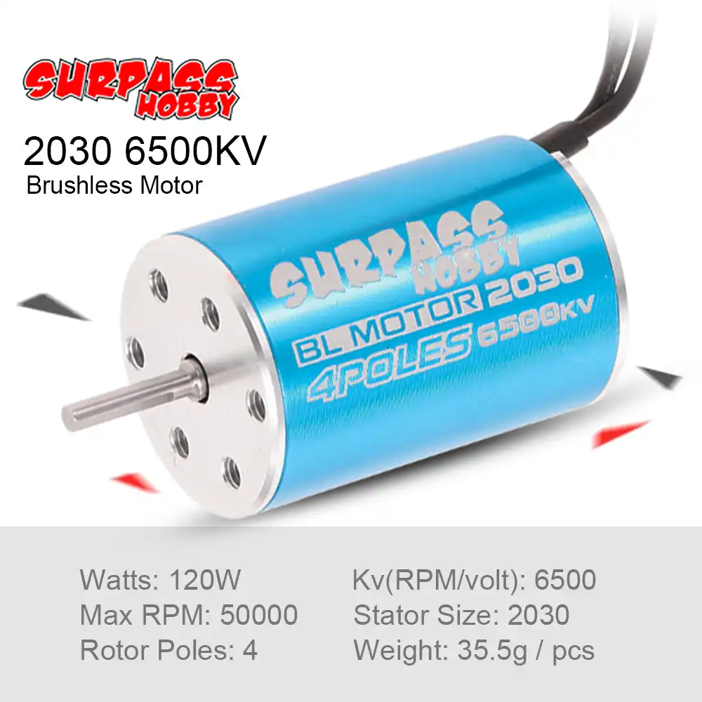 Surpass Hobby Rc Car Brushless Motor 2030 6500kv For 120 1