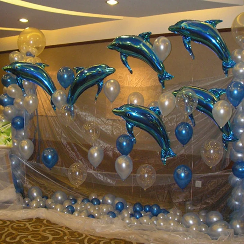 Grand Ballon Dauphin De Dessin Anime 5 Pieces 24 Pouces Jouets Pour Enfants Cadeau D Anniversaire De Mariage Decoration De Fete A Theme De Mer Pour Enfants Ballon Ocean Aliexpress