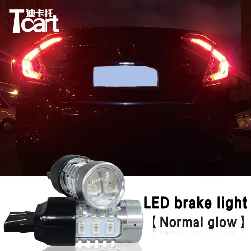 

Tcart Car LED Rear Backup Lights 7443 Stop Brake Bulbs For Honda Civic 2011-2018