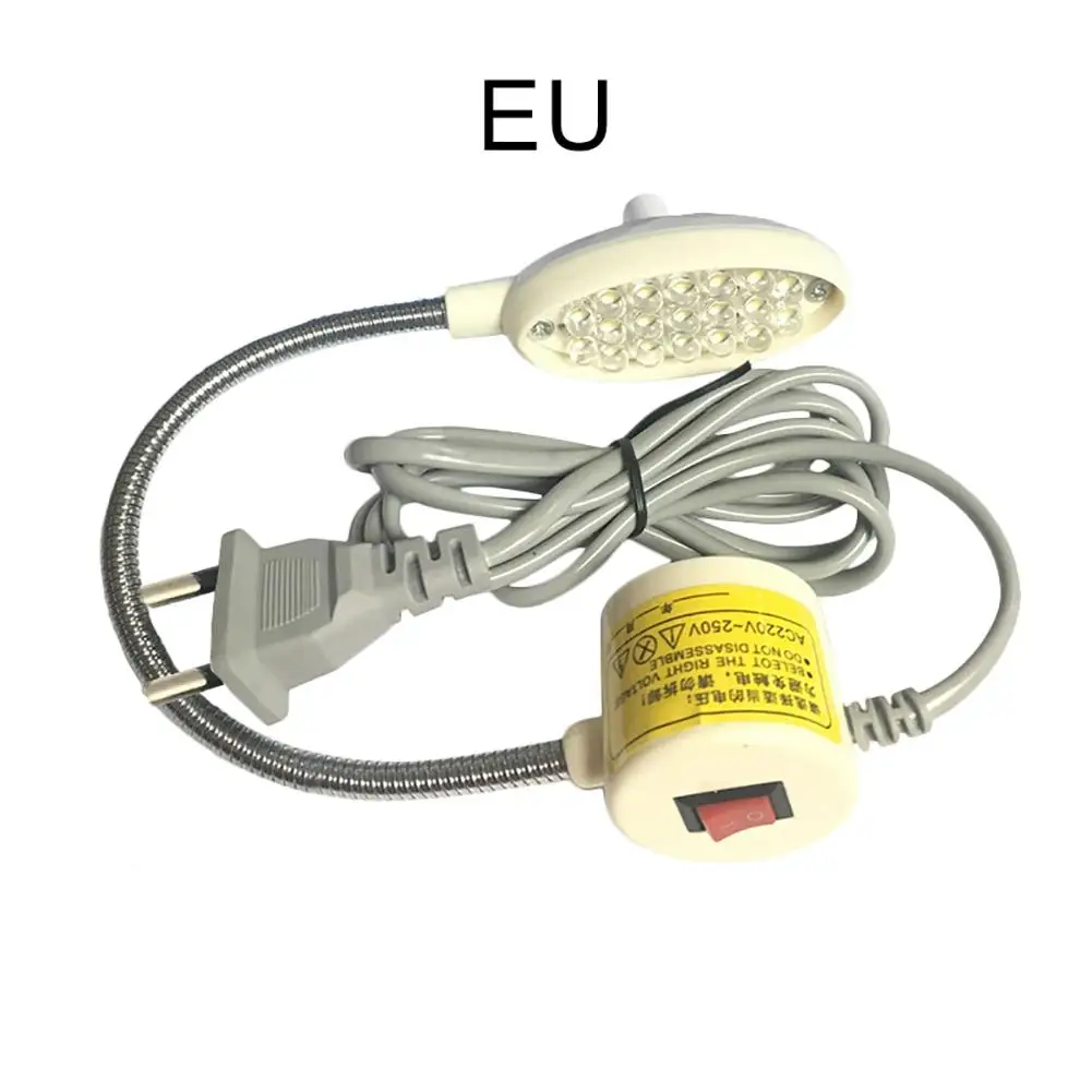 Kaigelin 19 светодиодный s 1,5 Вт швейная машина светодиодный светильник с регулируемой яркостью рабочий светильник с магнитом Сгибаемая лампа с гусиным краем новое поступление - Цвет: EU Plug