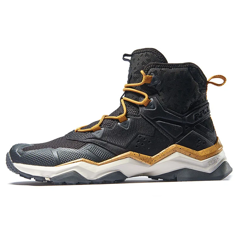 Rax мужские водонепроницаемые походные ботинки, уличные профессиональные горные треккинговые ботинки, кожаные тактические ботинки для мужчин, светильник, походная обувь - Цвет: carbon black SS 445