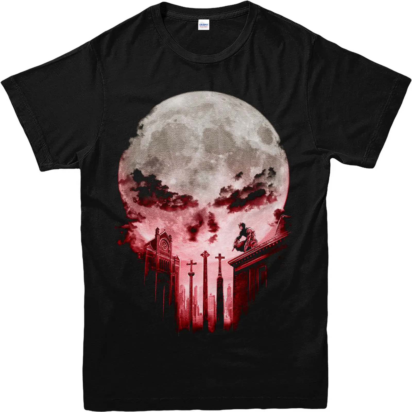 Футболка Punisher Каратель луна подарок на день рождения Топ унисекс для взрослых и