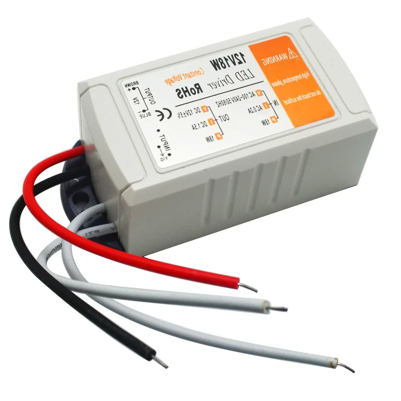 

Professional DC 12V 18W Power Supply LED Driver Adapter Transformer Switch For LED Strip LED Lights JDH99