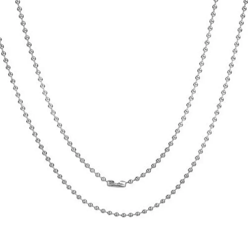 

Fashion Stainless Steel Ball Chain Necklace Silver Trendy Women Men Friends Jewelry Gifts 60cm Long, Chain Size: 3mm Dia., 1 PC