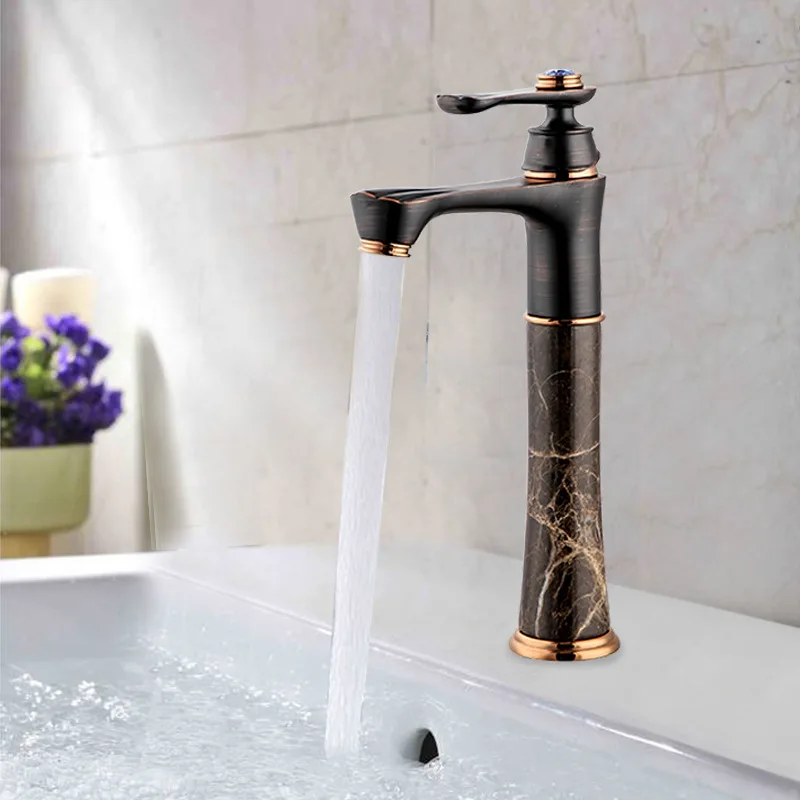 

Single hole high face basin faucet copper mixed water faucet bathroom leading factory direct wholesale