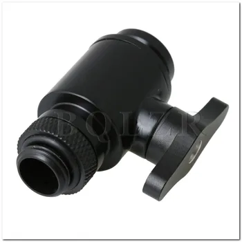 

BQLZR Black Copper G1/4 Thread Water Stop Ball Valve T Handle with Detachable Connector for Computer Water Cooling System