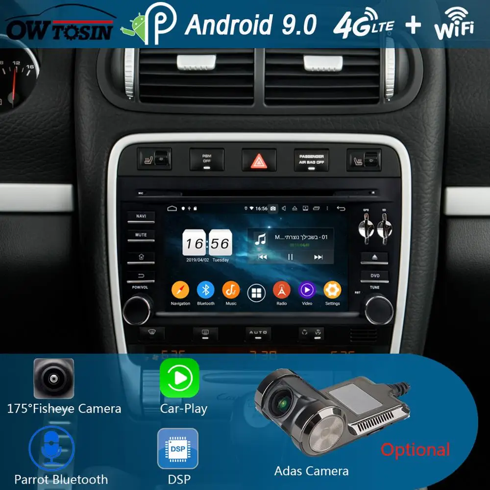Perfect 7"IPS Octa Core 4GB RAM+64GB ROM Android 9.0 Car DVD Radio GPS Player For PORSCHE Cayenne 2006-2010 DSP CarPlay Parrot BT Stereo 1 Perfect 7"IPS Octa Core 4GB RAM+64GB ROM Android 9.0 Car DVD Radio GPS Player For PORSCHE Cayenne 2006-2010 DSP CarPlay Parrot BT Stereo 1