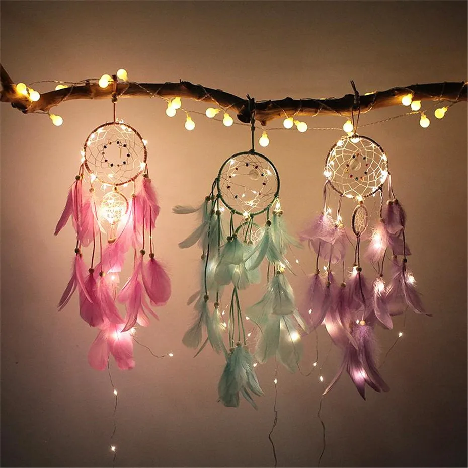 girls bedroom string lights