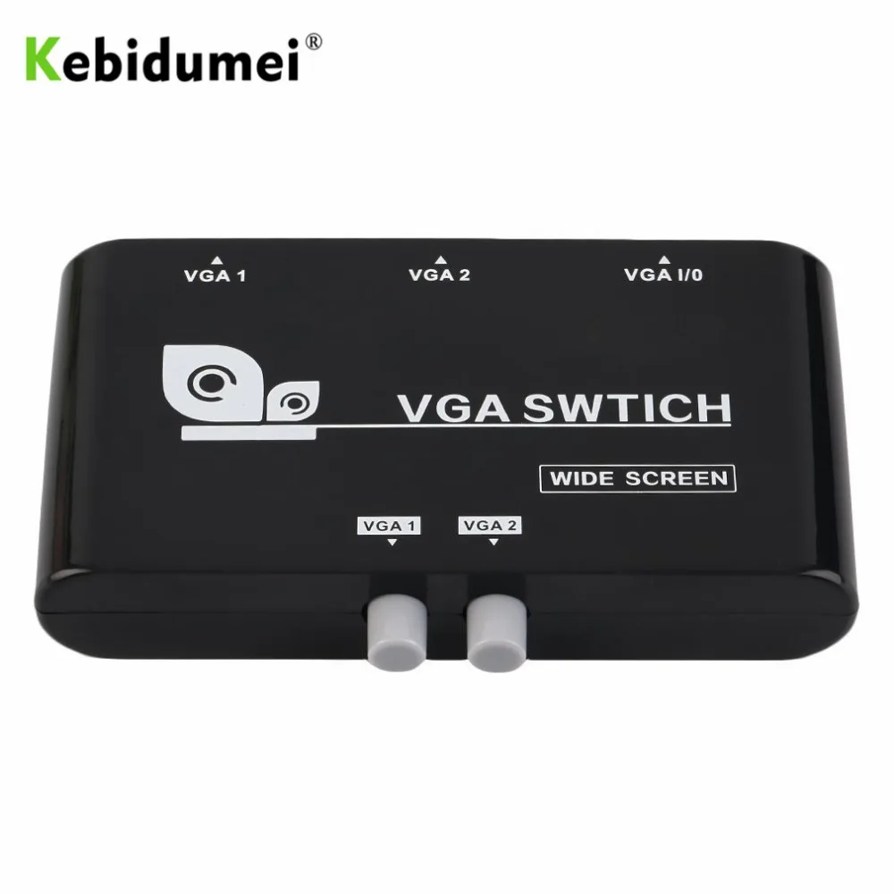 Kebidumei Новое поступление 2 в 1 выход VGA/SVGA ручной селектор переключатель коробка для ЖК-ПК Новые