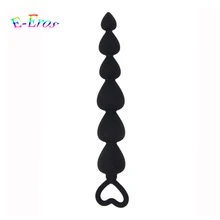 ORISSI Silicone Sex Products Anal Plug Beads Clitoris Stimulator Butt Plugs Soft Black Anal Sex Toys Sex Products Anal Beads