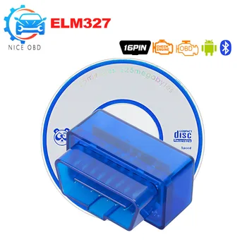 

mini ELM327 Bluetooth V2.1 OBDII Interface Auto Diagnostic tool elm 327 obd2 Code Reader for Android/Windows Torque OBD adapter