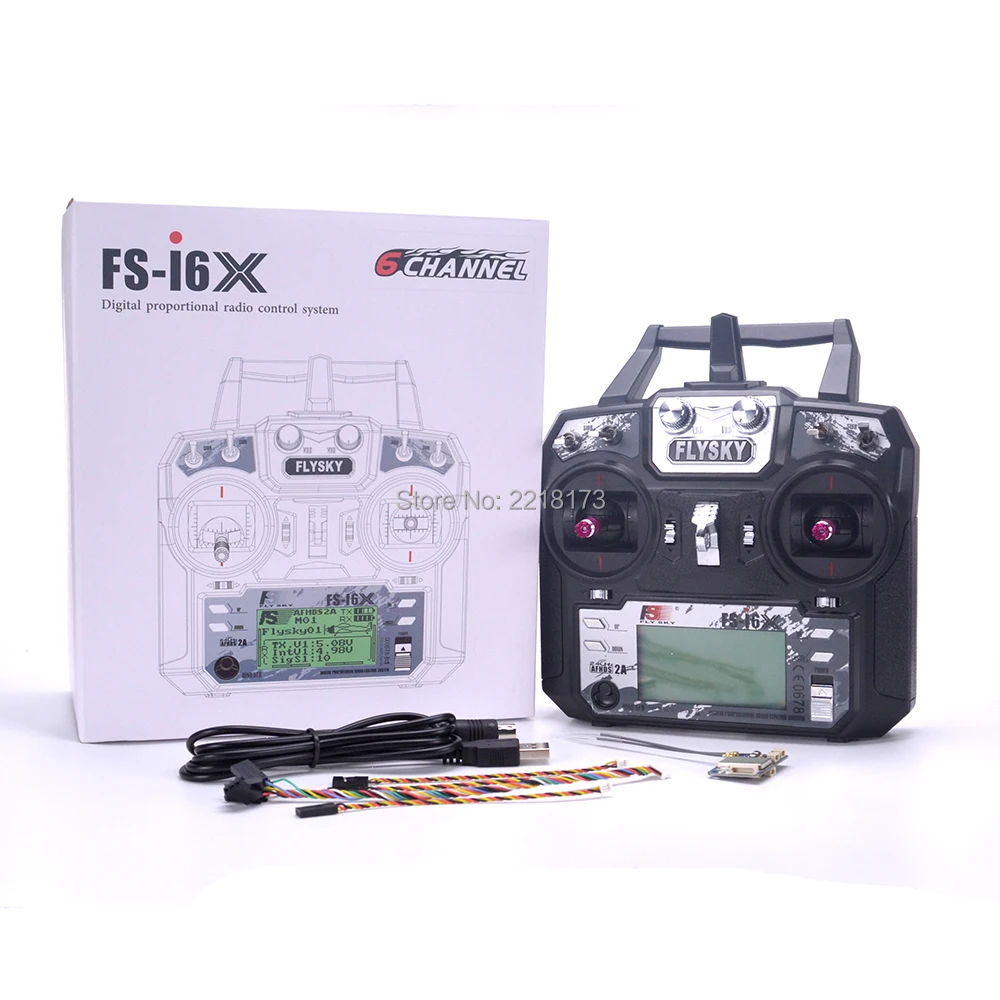 

Flysky FS-i6X FS I6X 2.4GHz 10CH RC Transmitter With i-BUS IA6B X6B A8S IA10B Receiver For RC Heli Quadcopter Airplane model 2