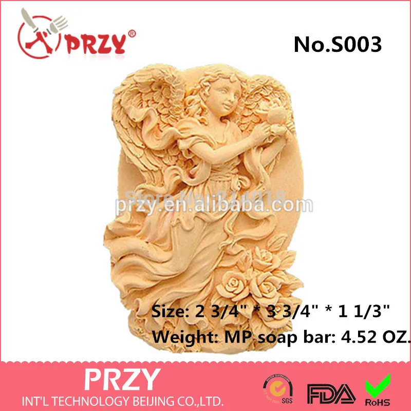 

PRZY 2D Silicone Soap Mold - Wings of Love - free shipping soap mold silicone soap molds girl angel No.S003