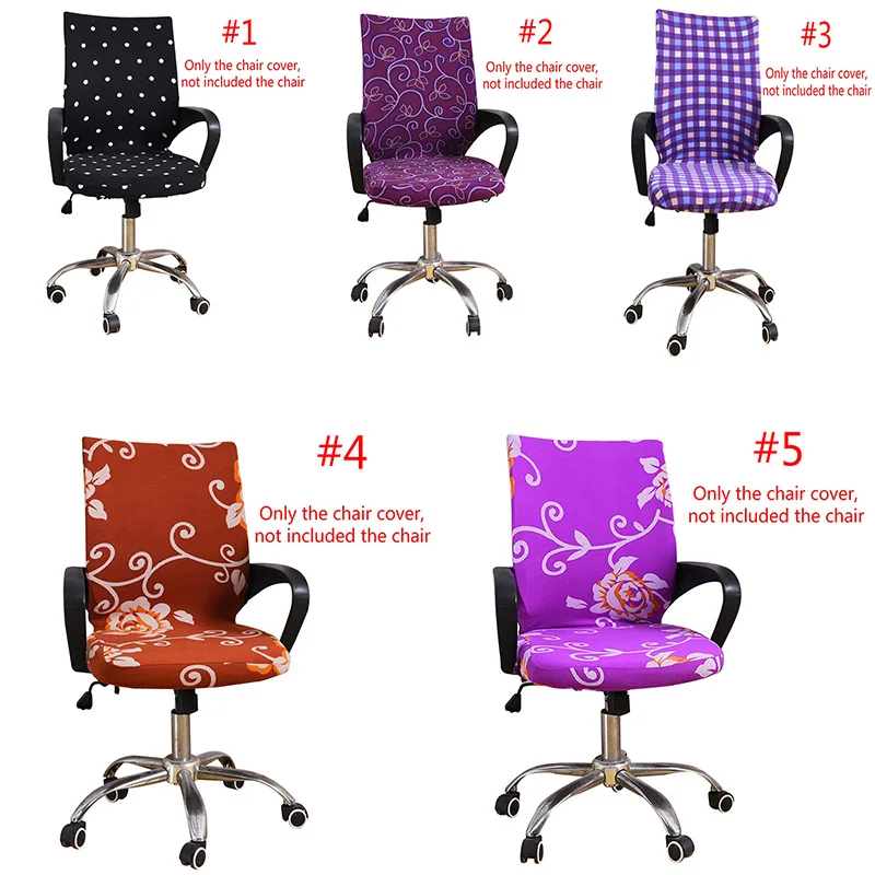 

Seat Cover for Computer Chairs Office Chair Slipcover Elastic Stool Cover Stretch Computer Seat Chair Cover Housse de Tabouret