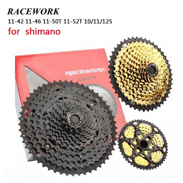 Новая RACEWORK 11-42 11-46 11-50T 11-52T 10/11/12 скорость горный велосипед mtb Кассетный Маховик