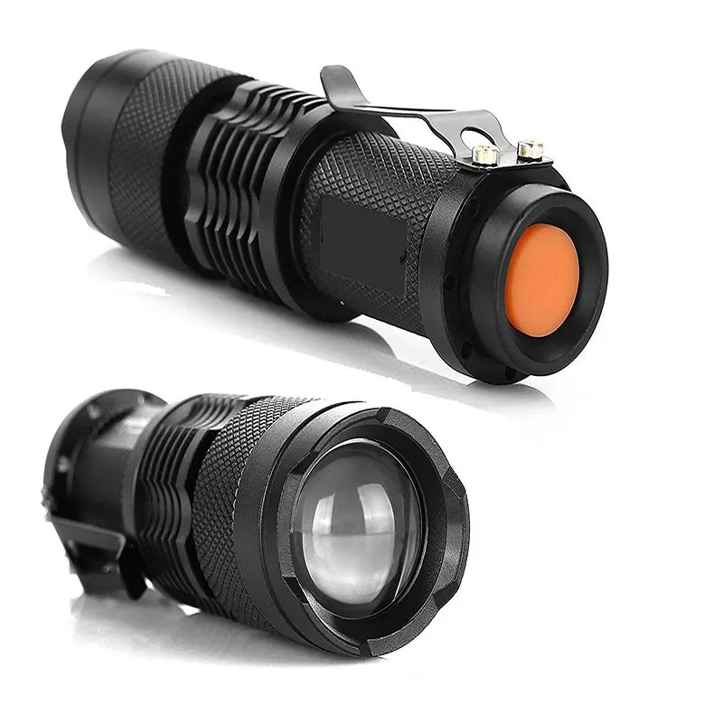 Waterproof Mini Pocket Led Flashlight 2000LM Q5 LED Torch AA Battery