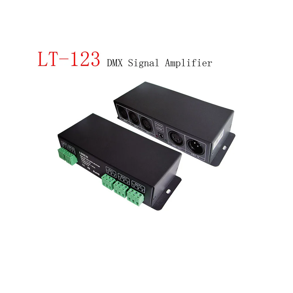 

LTECH LT-123 DMX Signal Amplifier Input Voltage DC12V with an adapter to convert 100-240VAC To 12VDC