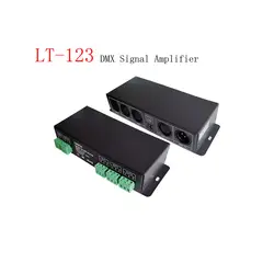 LTECH LT-123 DMX усилитель сигнала Входное напряжение DC12V с адаптером для преобразования 100-240VAC к 12VDC
