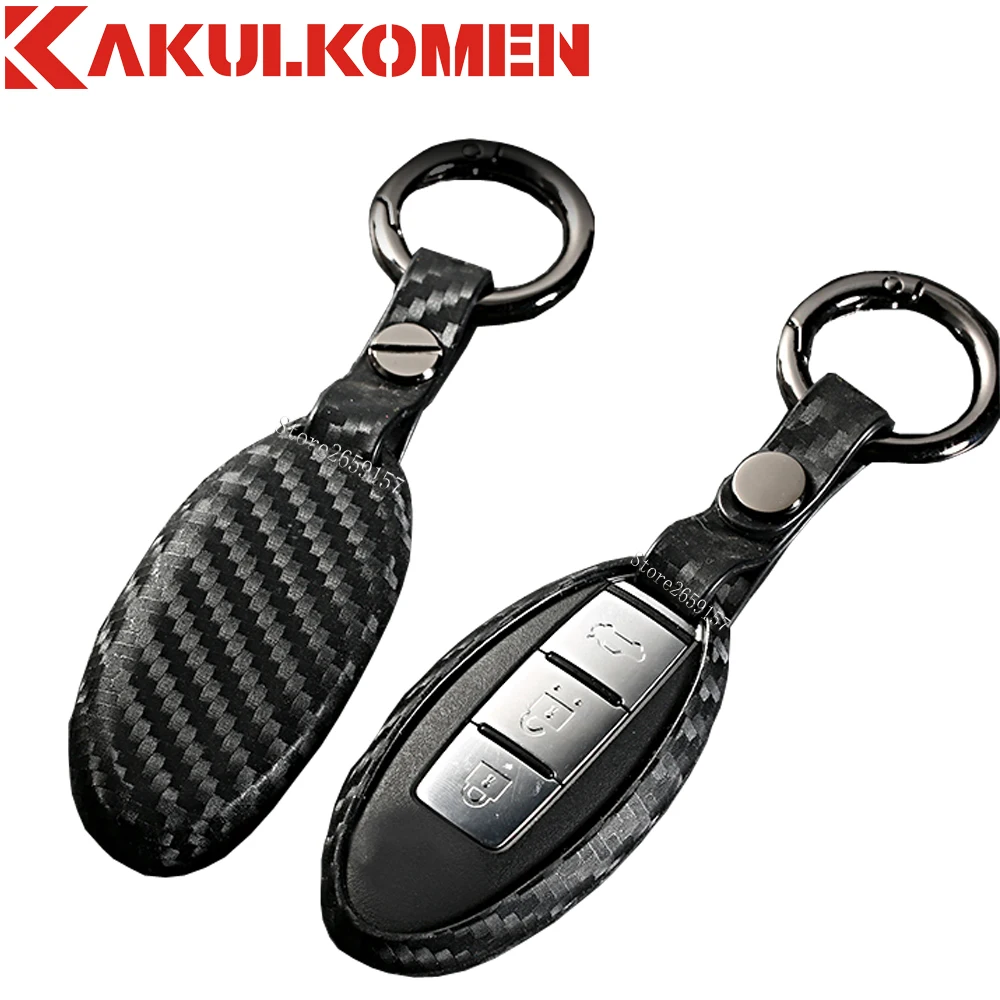 

Silicon Carbon fiber Car Key Cover Case 2/3/4 Buttons smart key For Infiniti FX G25 G37 FX35 EX25 EX35 FX37 EX37 Q60 QX50 QX70
