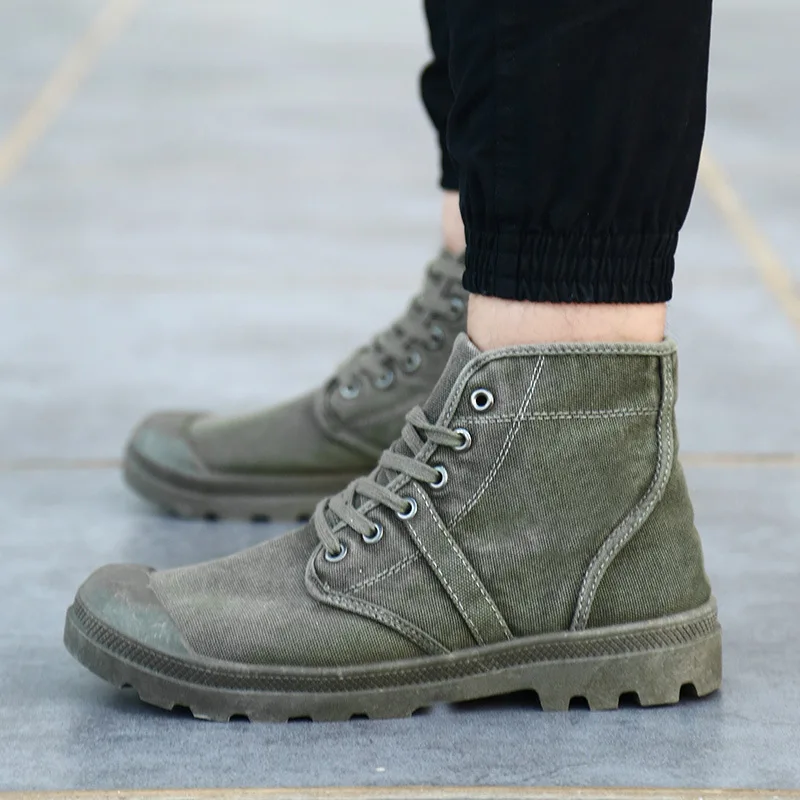 canvas combat boots mens