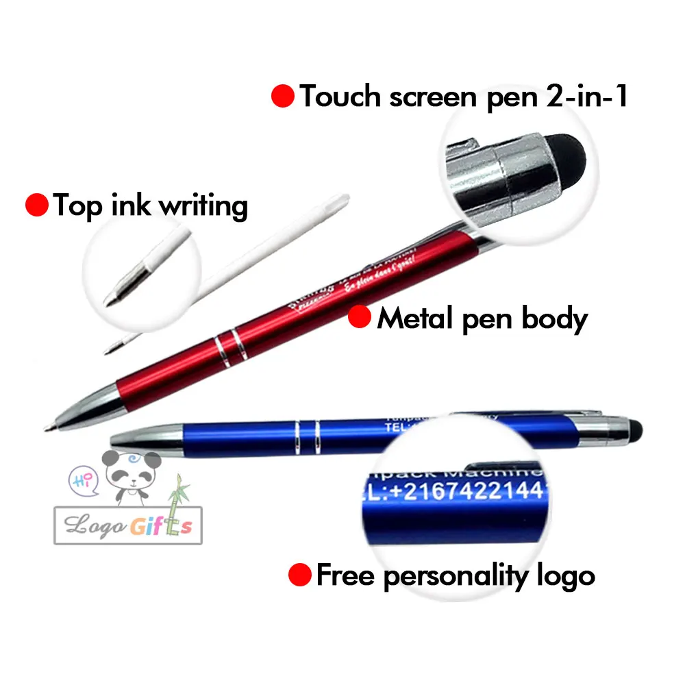 500pcs a lot NEW colorful Touch Stylus pens Custom imprinted with your ...