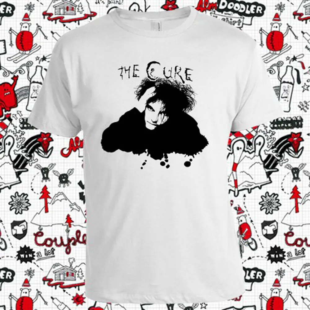 New The Cure Rock Band Legend Personel Men's White T-Shirt Size S - 3XL Short Sleeve Cotton T Shirts Man Clothing