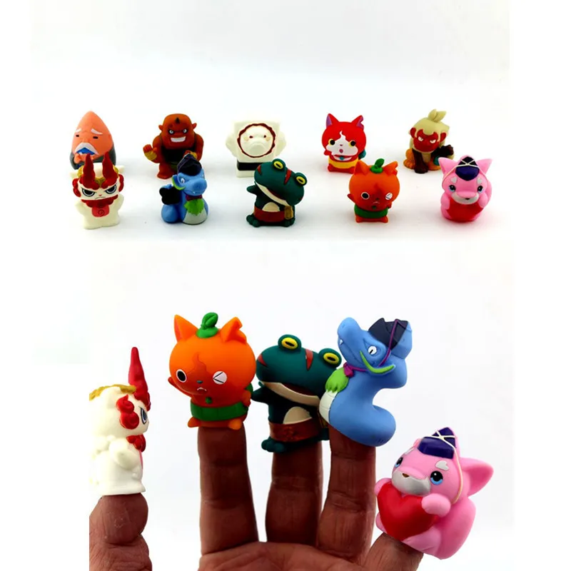Аниме yokai часы игрушки 5 шт. Yo Kai Montre Finger кукольная ПВХ фигурка модель куклы Монстры