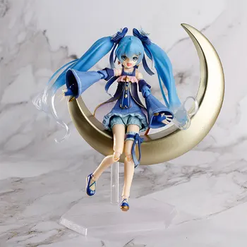 

14cm Anime Idol Hatsune Miku Princess Figure Figma EX037 Snow Hatsune Ver. PVC Action Figure Collectible Model Kids Toys Doll