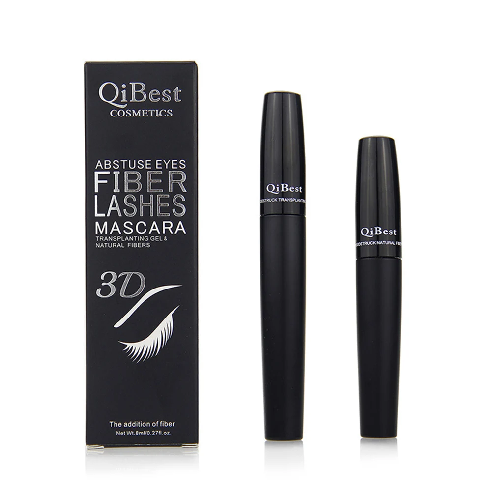 2 Mascara Set 3D Fiber Mascara Fiber Lashes Waterproof Thicker Longer