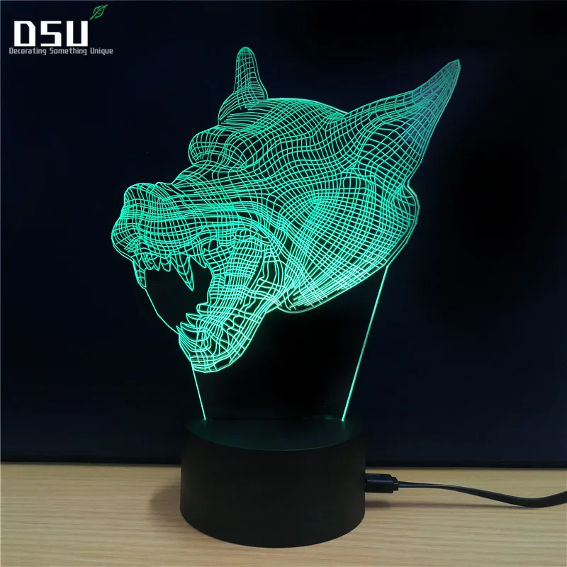 

Cheetah Leopard Open the Mouth 3D Light Deco LED Table Lamp USB Charge Bedroom Living Room Bar Atmosphere Decor Acrylic Lamp