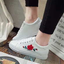 2019 Printed Woman Casual Shoes Women Canvas Shoes Fashion Lace up Flats Women Sneakers Flowers zapatos