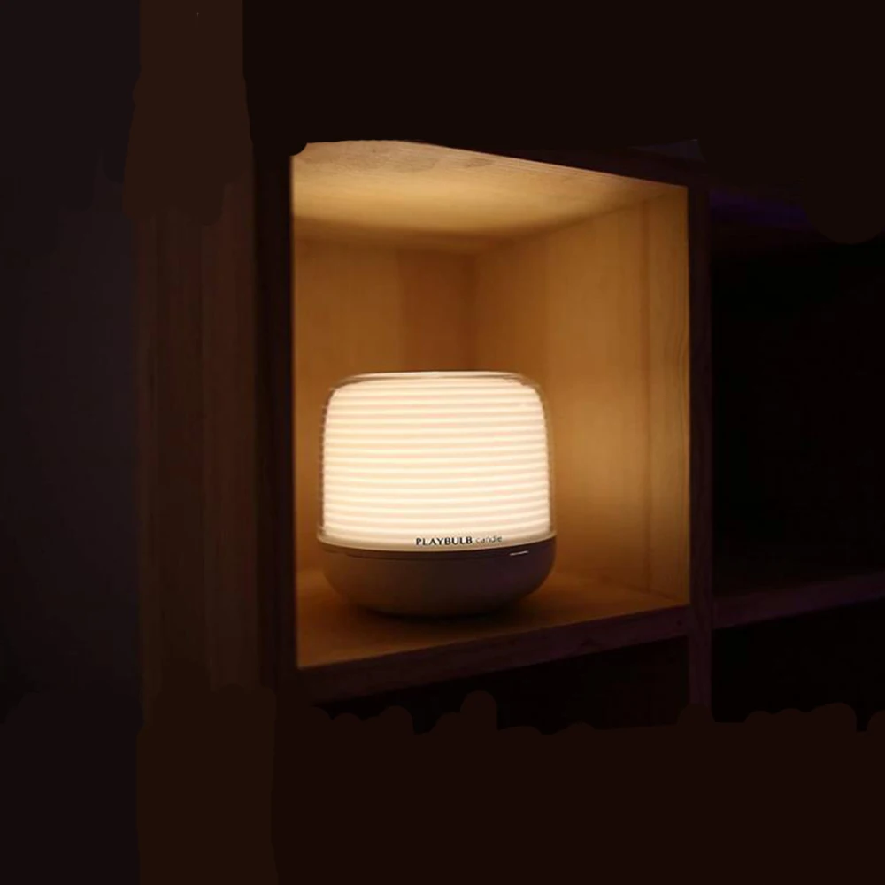 Ночной светильник, приложение, удаленное изменение цвета, умная Atmospher свеча, Bluetooth, беспроводная батарея(3* AA), 3 Вт, светодиодный, для украшения спальни, дома