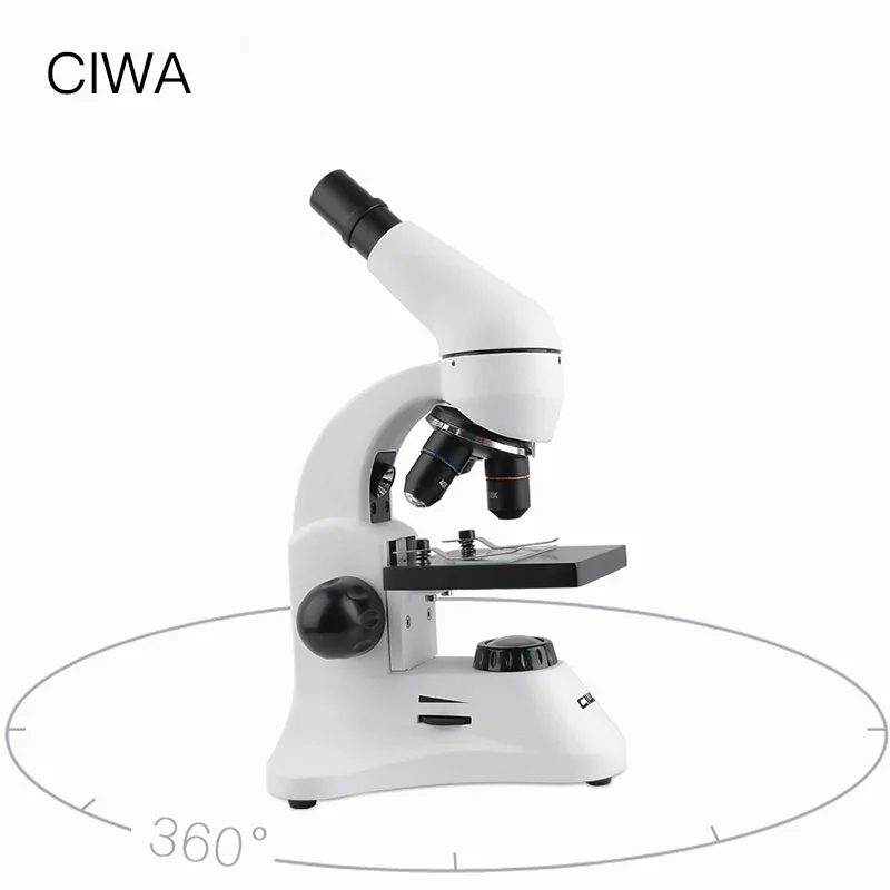 CIWA 1600X биологический Профессиональный окуляр микроскоп Студенческая Лаборатория увеличение образовательный монокулярный Объектив Микроскоп