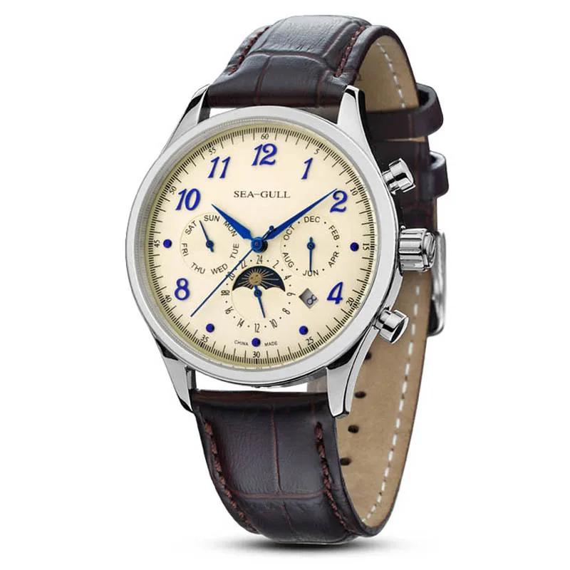 Оригинальные часы с Чайкой мужские D2869S автоматические механические мужские часы с автоматическим заводом
