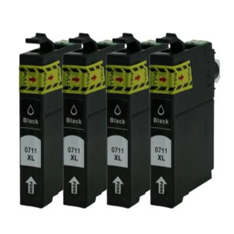 

4 Black T0711 Ink Cartridge For T Stylus DX7450 DX8400 DX8450 DX9400