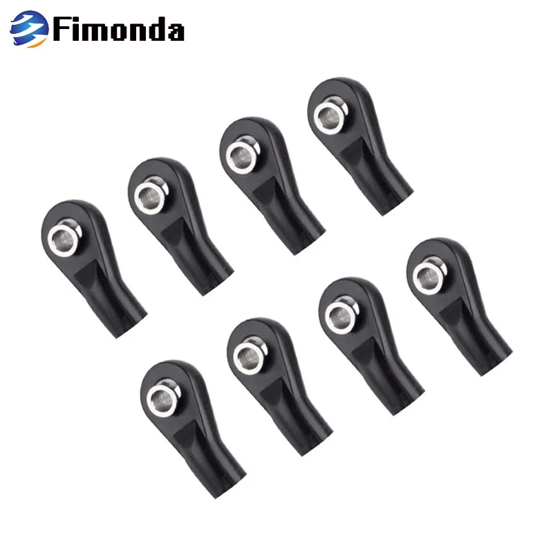 

8pcs M3 Bend Ball Head Holder For Axial SCX10 Link Rod End plastic Ball Joint For 1/10 RC Crawler Car Truck Buggy Upgrade Parts