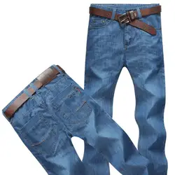 Бесплатная доставка Большой размер 48 50 52 Летние повседневные мужские тонкие джинсы мужские джинсовые брюки комбинезоны мешковатые