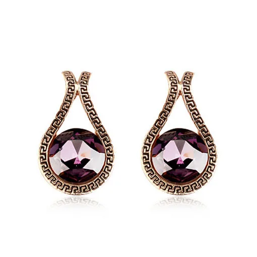 

Retro crystal ear clip wholesale and retail,Full classical earrings for women