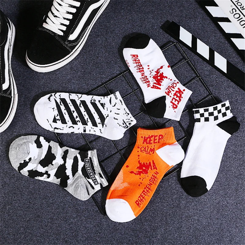 

2019 Hot fashion cotton socks deodorant sweat-absorbent spring and summer models tide short boat socks low to help shallow socks