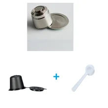 /металлическая капсула из нержавеющей стали совместима с Nespresso машина пополняемая многоразовая капсула/подарок