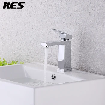 

KES Lead-Free Brass Bathroom Sink Faucet Single Handle Lavatory Single Hole Vanity Sink Faucet Chrome/Brushed, L3120A1LF/-2