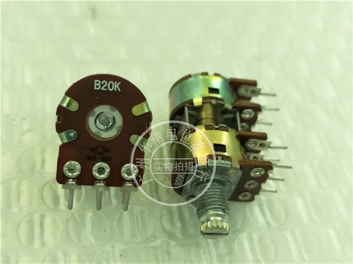 

Original new 100% 148 TYPE quadruplex potentiometer RA16Q1 B20K handle length 10MM (SWITCH)