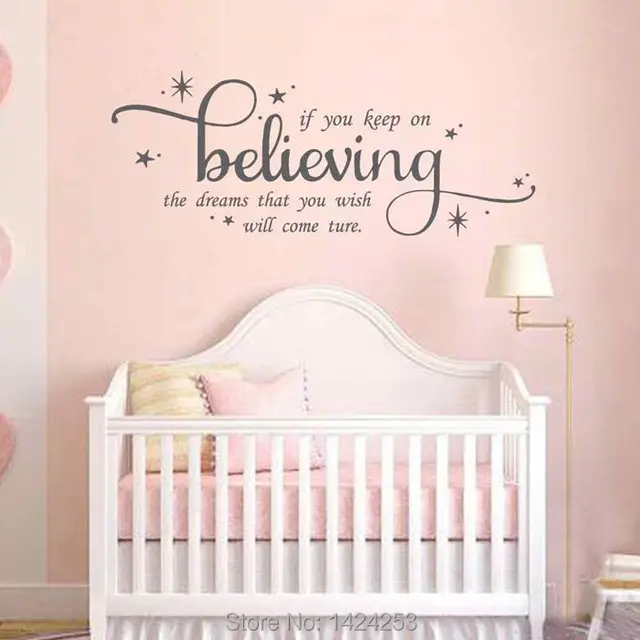 Battoo Cinderella Large Wall Decals If You Keep On Believing S Battoo Cinderella Large Wall Decals If You Keep On Believing S Nursery Fairytale Inspirational Quote